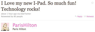 Illustration for article titled Paris Hilton Loves Her iPad
